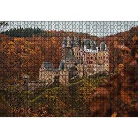 Cakapuzzle Kızıl Sonbahar Ağaçları Arasındaki Şato Mdf 1000 Parça Puzzle