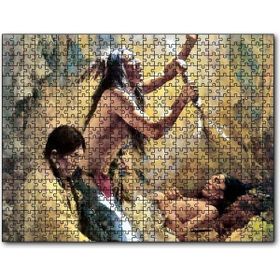 Cakapuzzle Kızılderilerde Cenaze Töreni Görseli Mdf 120 Parça Puzzle