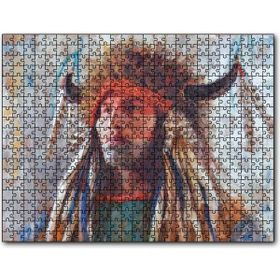 Cakapuzzle Kızılderili Erkek Savaşçı Görseli Mdf 120 Parça Puzzle