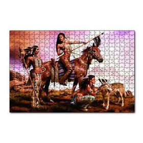 Cakapuzzle Kızılderili Kadınlar 120 Parça Ahşap Puzzle