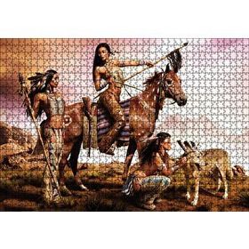 Cakapuzzle Kızılderili Kadınlar 120 Parça Ahşap Puzzle