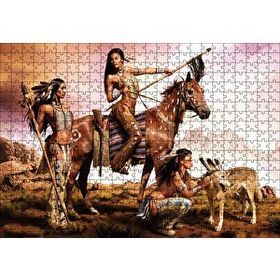 Cakapuzzle Kızılderili Kadınlar 120 Parça Ahşap Puzzle