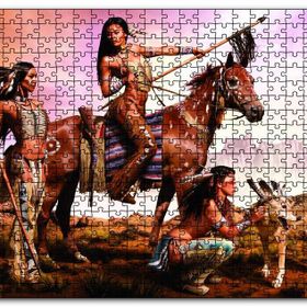 Cakapuzzle Kızılderili Kadınlar Ahşap 500 Parça Puzzle