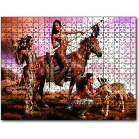 Cakapuzzle Kızılderili Kadınlar Ahşap 500 Parça Puzzle