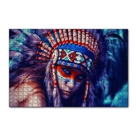 Cakapuzzle Kızılderili Savaşçı Kız 120 Parça Ahşap Puzzle