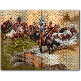 Cakapuzzle Kızılderili Vahşi Atlar 500 Parça Puzzle