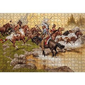 Cakapuzzle Kızılderili Vahşi Atlar 500 Parça Puzzle
