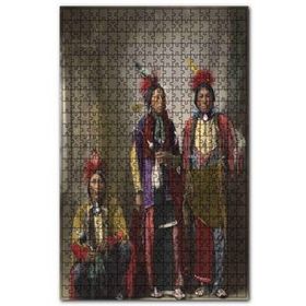 Cakapuzzle Kızılderililer Renklendirilmiş Fotoğraf 120 Parça Ahşap Puzzle