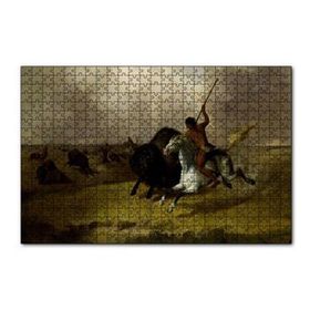 Cakapuzzle Kızılderililerin Buffalo Avı 120 Parça Ahşap Puzzle