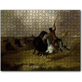 Cakapuzzle Kızılderililerin Buffalo Avı 255 Parça Ahşap Puzzle