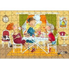 Cakapuzzle Kızlar Çay Keyfinde Mdf 120 Parça Puzzle