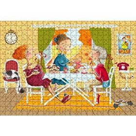 Cakapuzzle Kızlar Çay Keyfinde Mdf 500 Parça Puzzle