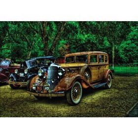 Cakapuzzle Klasik Kahverengi Araba Görseli 120 Parça Puzzle