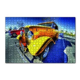 Cakapuzzle Klasik Sarı Otomobil Görseli 120 Parça Puzzle