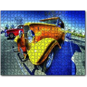Cakapuzzle Klasik Sarı Otomobil Görseli 500 Parça Puzzle