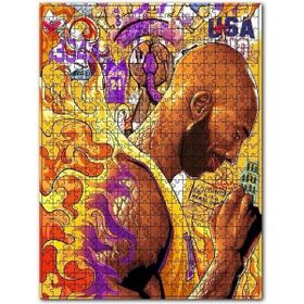 Cakapuzzle Kobe Bryant Kara Mamba Dijital Çizim Ahşap 255 Parça Puzzle