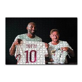 Cakapuzzle Kobe Bryant ve Totti 120 Parça Ahşap Puzzle