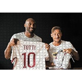 Cakapuzzle Kobe Bryant ve Totti 120 Parça Ahşap Puzzle