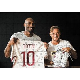 Cakapuzzle Kobe Bryant ve Totti 120 Parça Ahşap Puzzle