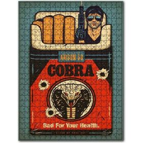 Cakapuzzle Kobra Film Afişi Sylvester Stallone Görseli Ahşap 1000 Parça Puzzle
