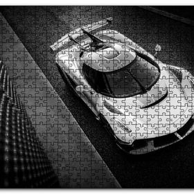 Cakapuzzle Koenigsegg Jesko Siyah Beyaz Mdf 120 Parça Puzzle