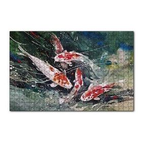 Cakapuzzle Koi Balıkları Üstten Görünüş 120 Parça Ahşap Puzzle