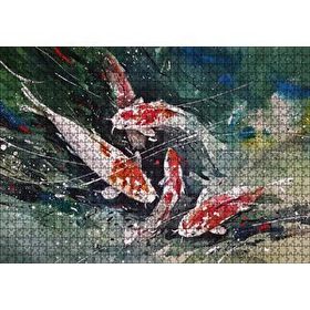 Cakapuzzle Koi Balıkları Üstten Görünüş 120 Parça Ahşap Puzzle