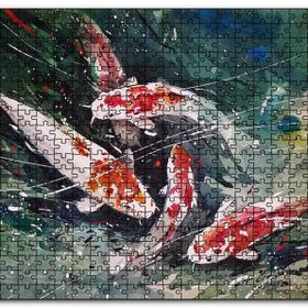 Cakapuzzle Koi Balıkları Üstten Görünüş Mdf 500 Parça Puzzle