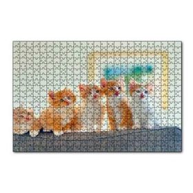 Cakapuzzle Koltukta Sarı Beyaz Yavru Kediler 120 Parça Ahşap Puzzle