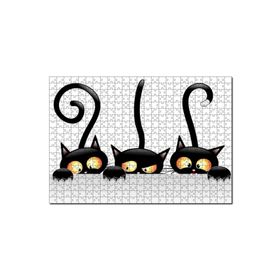 Cakapuzzle Komik Üç Kedi Görseli 120 Parça Puzzle