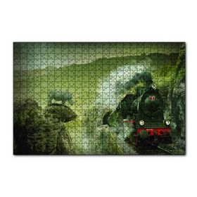 Cakapuzzle Kömürlü Tiren Doğa Gergedan 120 Parça Ahşap Puzzle