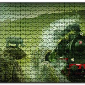 Cakapuzzle Kömürlü Tiren Doğa Gergedan Ahşap 1000 Parça Puzzle