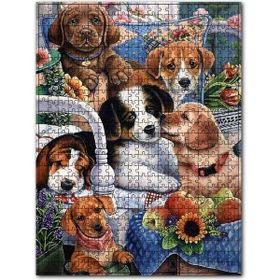 Cakapuzzle Köpekler ve Ailesi Görseli 120 Parça Puzzle