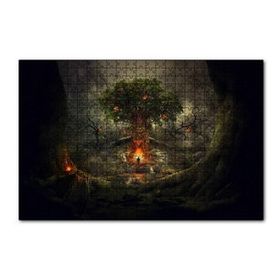 Cakapuzzle Korkunç Ağaç ve Yalnız Adam 255 Parça Puzzle