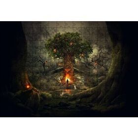 Cakapuzzle Korkunç Ağaç ve Yalnız Adam 255 Parça Puzzle
