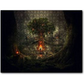 Cakapuzzle Korkunç Ağaç ve Yalnız Adam Mdf 1000 Parça Puzzle