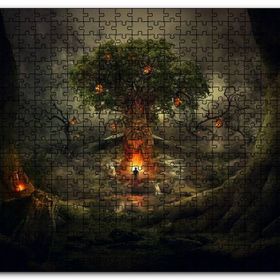 Cakapuzzle Korkunç Ağaç ve Yalnız Adam Mdf 120 Parça Puzzle