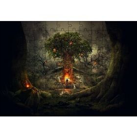 Cakapuzzle Korkunç Ağaç ve Yalnız Adam Mdf 120 Parça Puzzle
