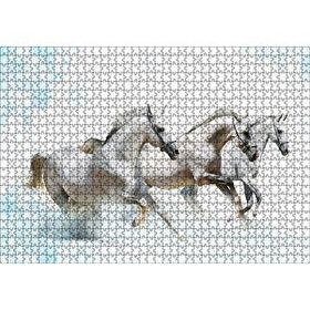Cakapuzzle Koşan Beyaz Üç Beyaz Atlar 120 Parça Puzzle
