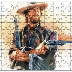 Cakapuzzle Kovboy Clint Eastwood Sanat Görsel Mdf 255 Parça Puzzle