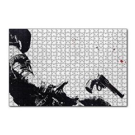 Cakapuzzle Kovboy Düşerken Yakın Detay Siyah Beyaz 255 Parça Puzzle