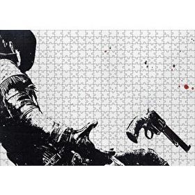 Cakapuzzle Kovboy Düşerken Yakın Detay Siyah Beyaz 255 Parça Puzzle