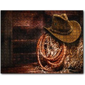 Cakapuzzle Kovboy Şapkası Kementi Saman Mdf 120 Parça Puzzle