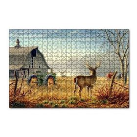 Cakapuzzle Köy Evi Traktör ve Geyikler 120 Parça Ahşap Puzzle