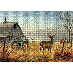 Cakapuzzle Köy Evi Traktör ve Geyikler 120 Parça Ahşap Puzzle