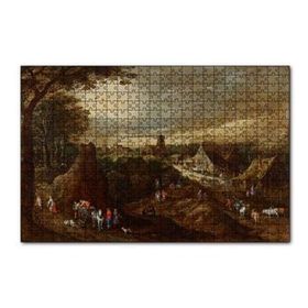 Cakapuzzle Köy Yaşamı ve Köylüler Yağlıboya 255 Parça Puzzle