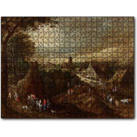 Cakapuzzle Köy Yaşamı ve Köylüler Yağlıboya 255 Parça Puzzle