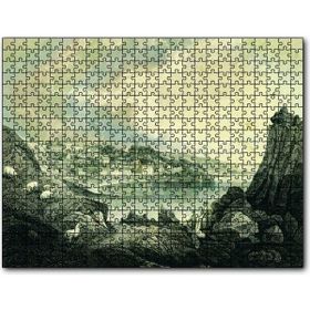 Cakapuzzle Koyda Binalar Yamaçta Koyunlar 255 Parça Puzzle