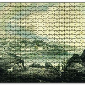 Cakapuzzle Koyda Binalar Yamaçta Koyunlar Mdf 500 Parça Puzzle