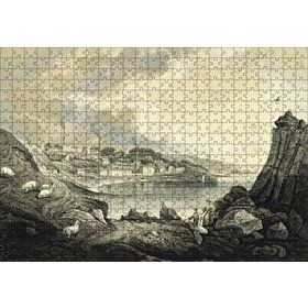 Cakapuzzle Koyda Binalar Yamaçta Koyunlar Mdf 500 Parça Puzzle